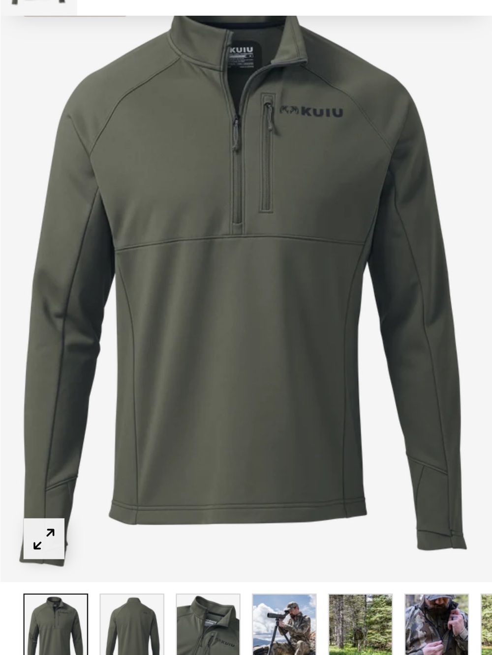 Kuiu Men's Ash Strong Fleece 190 Zip-T 3XL